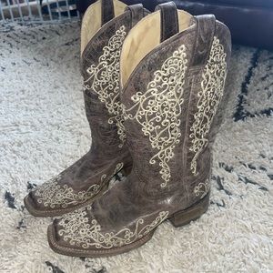 Lace Corral Square Toe Boot